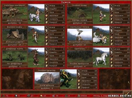 Набор армии в замке Heroes of Might and Magic III